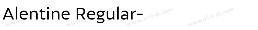 Alentine Regular字体转换